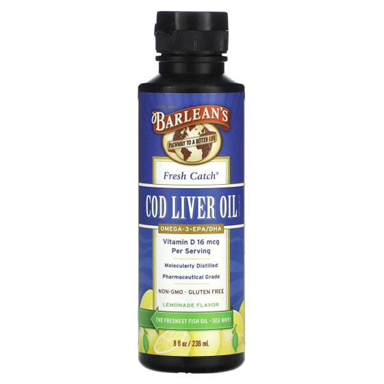 Fresh Catch, Cod Liver Oil, Omega-3 EPA/DHA, Lemonade, 8 fl oz (236 ml)