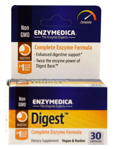 Enzymedica Digest Complete Enzyme Formula Энзимный комплекс для поддержки пищеварительной системы 30 капсул