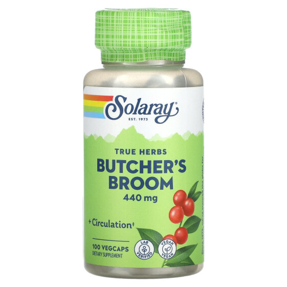 True Herbs, Butcher's Broom, 440 mg, 100 VegCaps