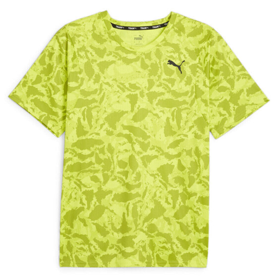 Puma Fit Ultra Breathe Graphic Print Crew Neck Short Sleeve T Shirt Mens Green C