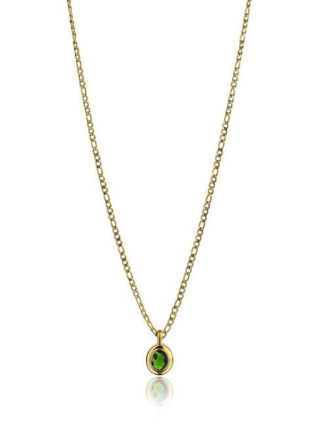 Timeless gold-plated necklace with zircon Laila EWN23090G