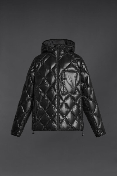 Hooded down jacket