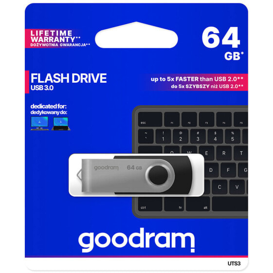 USB Flash drive GoodRam Pendrive 64GB USB 3.2 Gen 1 чёрный