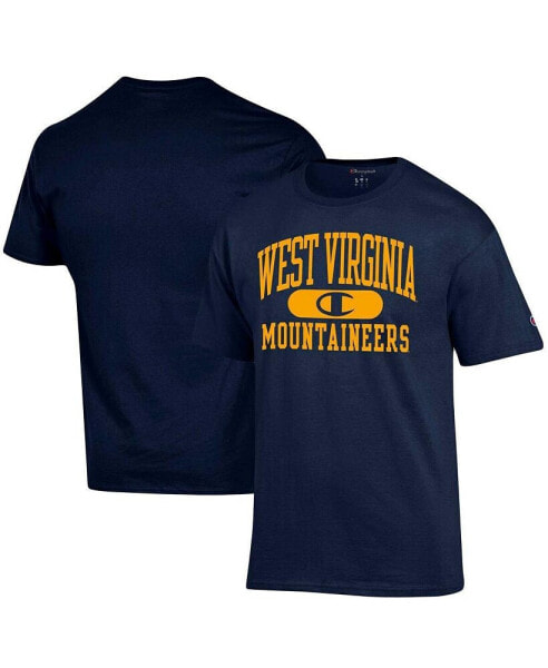 Men's Navy West Virginia Mountaineers Arch Pill T-shirt