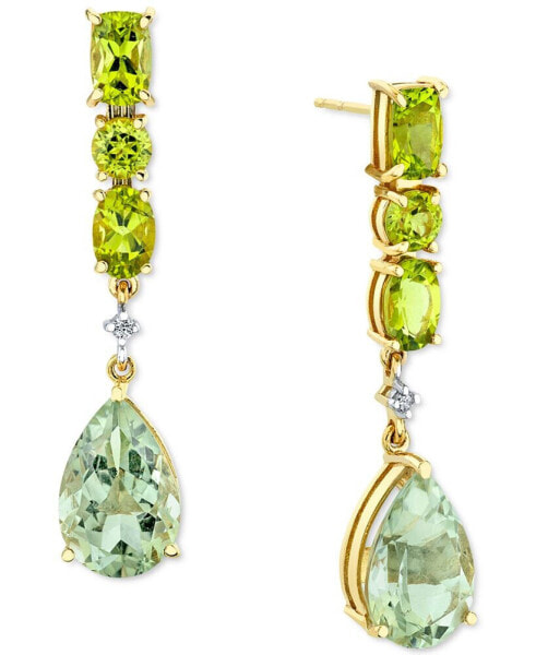 Multi-Gemstone (8-7/8 ct. t.w.) & Diamond Accent Drop Earrings in 10k Gold