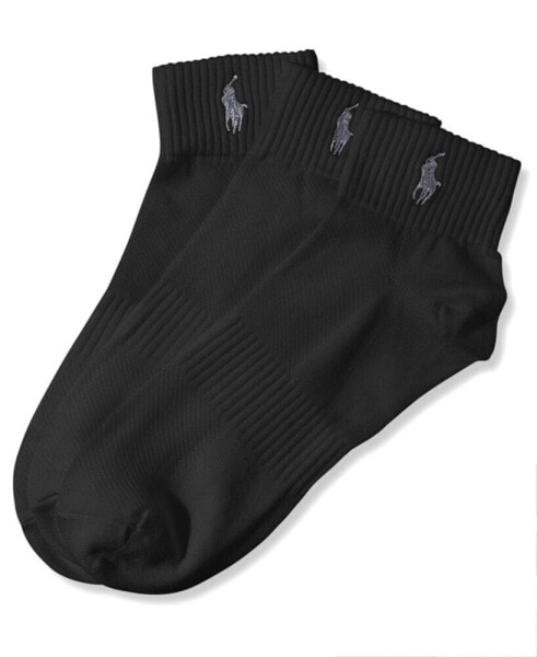 Ralph Lauren Men's 3-Pk. Technical Quarter Socks