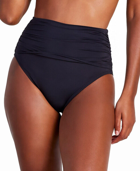 Kate Spade New York 298826 Women's Shirred-High-Waist Bikini Bottoms Size S