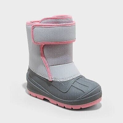 Toddler Girls' Lenny Winter Boots - Cat & Jack Gray 10T