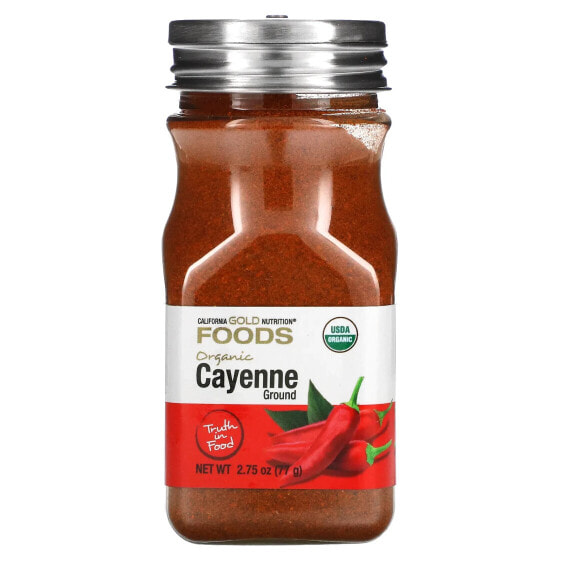 Foods, Organic Cayenne, 2.75 oz (77 g)