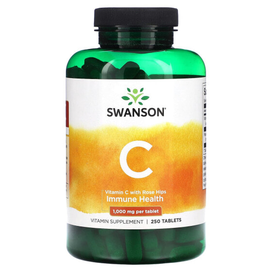 Swanson, Витамин C с шиповником, 1000 мг, 250 таблеток
