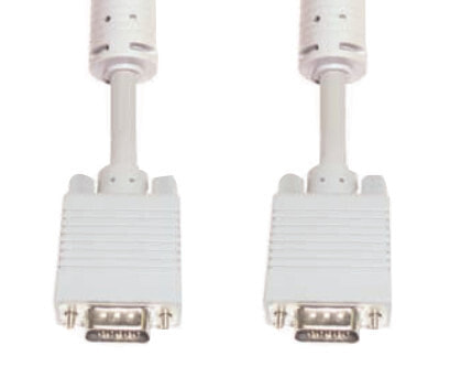 E&P HD15/HD15 - 15m - 15 m - VGA (D-Sub) - VGA (D-Sub) - White - Male connector / Male connector