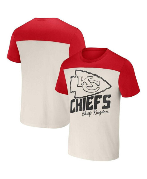 Men's Nfl X Darius Rucker Collection by Cream Kansas City Chiefs Colorblocked T-shirt