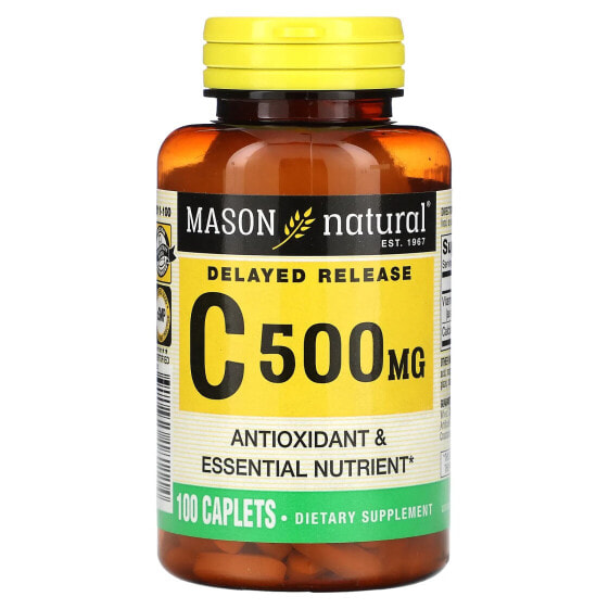 Витамин C Мейсон Натурал, медленное высвобождение 500 мг, 100 капсул