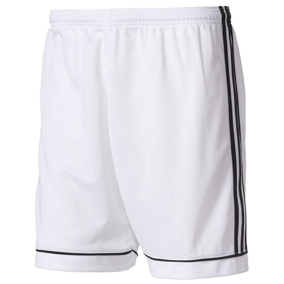 Мужские шорты спортивные белые футбольные Adidas Short Squadra 17