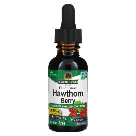 Hawthorn Berry, Fluid Extract, Alcohol-Free, 2,000 mg, 1 fl oz (30 ml)