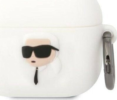 Karl Lagerfeld Etui Karl Lagerfeld KLA3RUNIKH Apple AirPods 3 cover biały/white Silicone Karl Head 3D