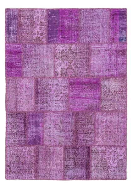 Patchwork Teppich - 240 x 170 cm - lila