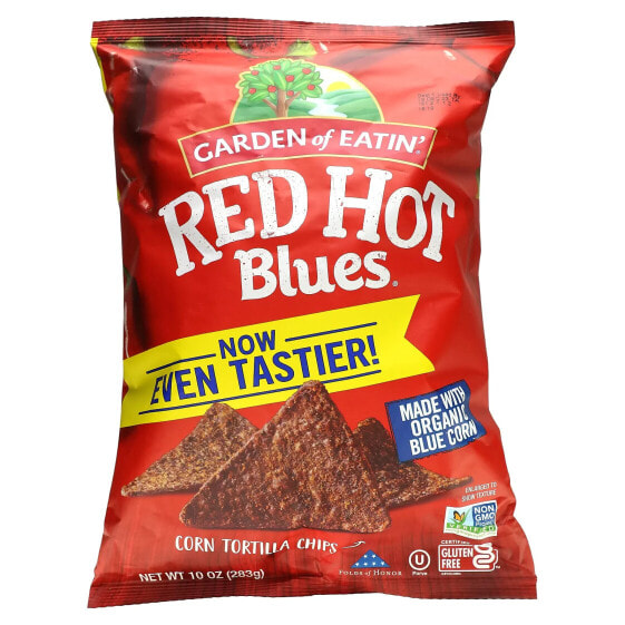 Corn Tortilla Chips, Red Hot Blues , 10 oz (283 g)