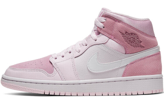 Кроссовки Nike Air Jordan 1 Mid Digital Pink (W) (Розовый)