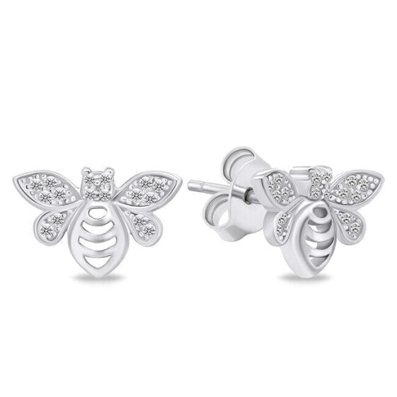 Beautiful silver earrings Bees EA606W