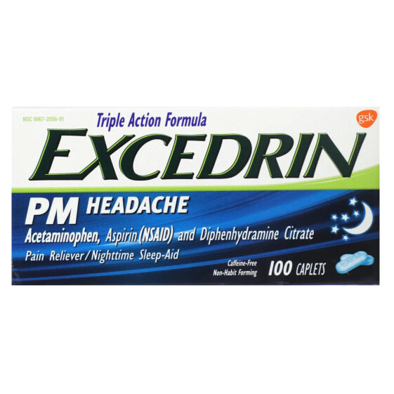 PM Headache, 100 Caplets