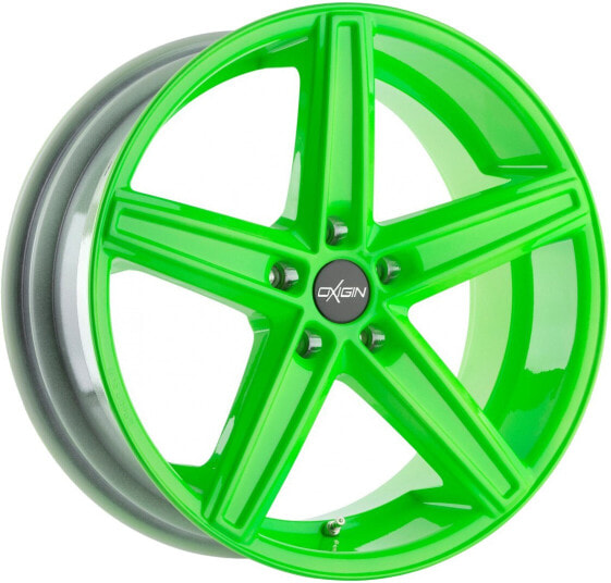 Oxigin 18 Concave neon green polish HD 9.5x19 ET25 - LK5/120 ML76.9