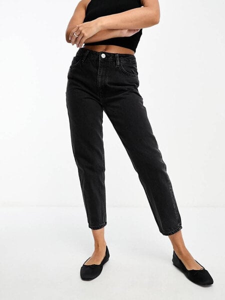 Mango mom jean in black