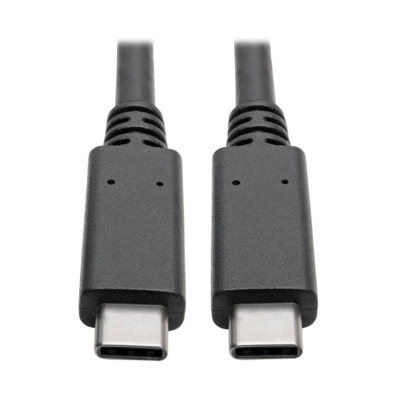 Tripp U420-003-G2-5A USB-C Cable (M/M) - USB 3.2 - Gen 2 (10 Gbps) - 5A (100W) Rating - Thunderbolt 3 Compatible - 3 ft. (0.91 m) - 0.914 m - USB C - USB C - USB 3.2 Gen 2 (3.1 Gen 2) - Male/Male - Black