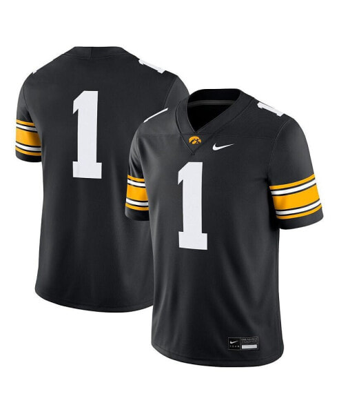 Men's 1 Black Iowa Hawkeyes Game Jersey