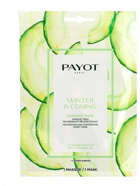 Nährende und beruhigende Tuchmaske für das Gesicht mit Avocadoöl - Payot Winter Is Coming Nourishing and Comforting Sheet Mask 1 St.