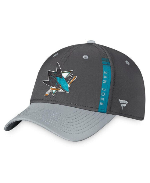 Men's Charcoal, Gray San Jose Sharks Authentic Pro Home Ice Flex Hat