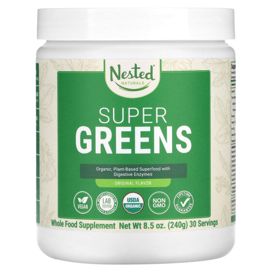 Витаминный порошок Nested Naturals Super Greens, оригинал, 240 г