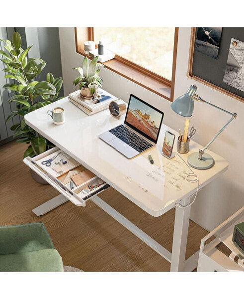 Glass Table Top Standing Desk