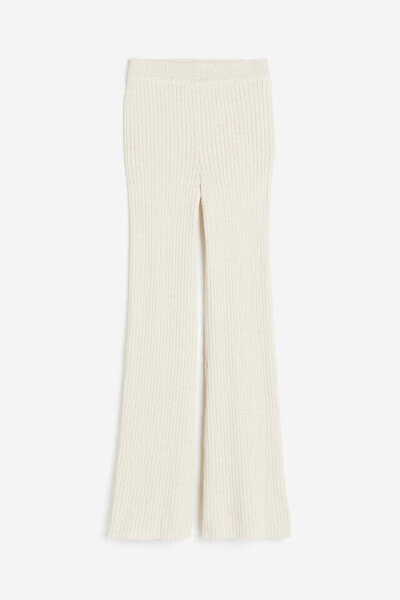 Flared Rib-knit Pants