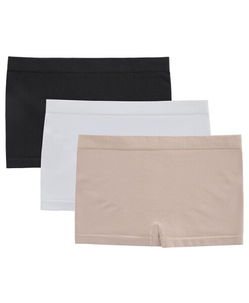Women's Cabana Cotton Seamless Boyshort Underwear 3-Pack G0331P3