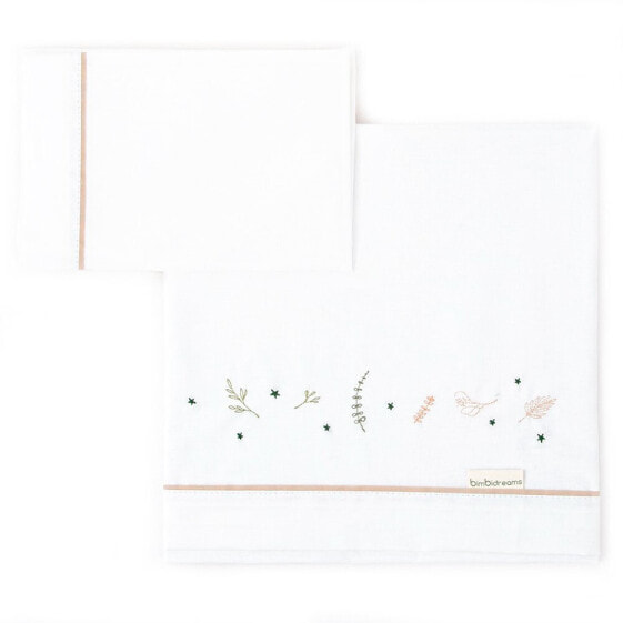 BIMBIDREAMS 100% Cotton Botanic Crib Bed Sheets