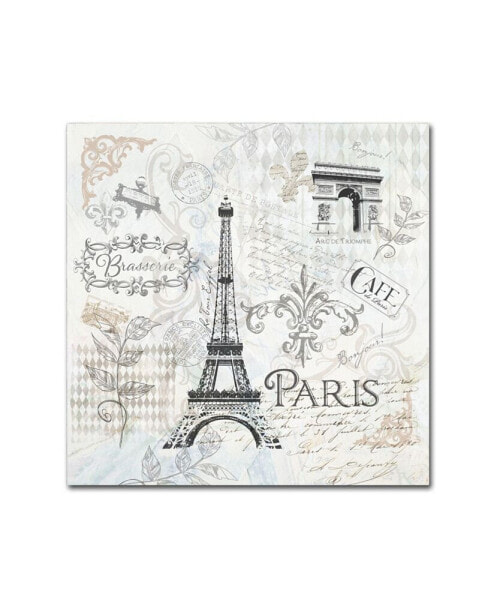 Fiona Stokes-Gilbert 'Paris' Canvas Art - 18" x 18" x 2"