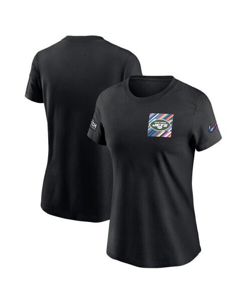 Women's Black New York Jets 2023 NFL Crucial Catch Sideline Tri-Blend T-shirt