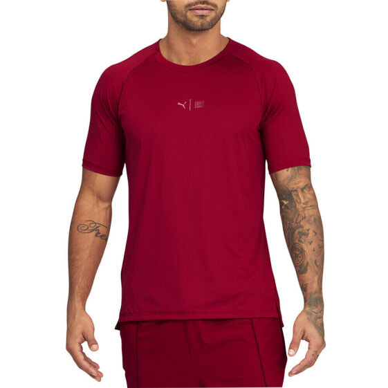 Puma First Mile X Train Mono Crew Neck Short Sleeve T-Shirt Mens Red Casual Tops
