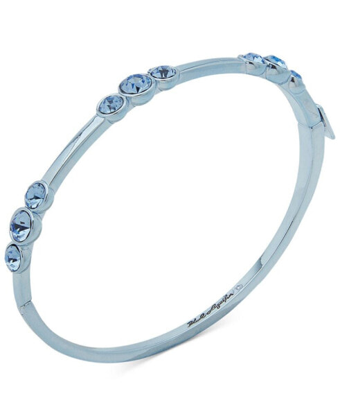 Blue-Tone Crystal Bangle Bracelet