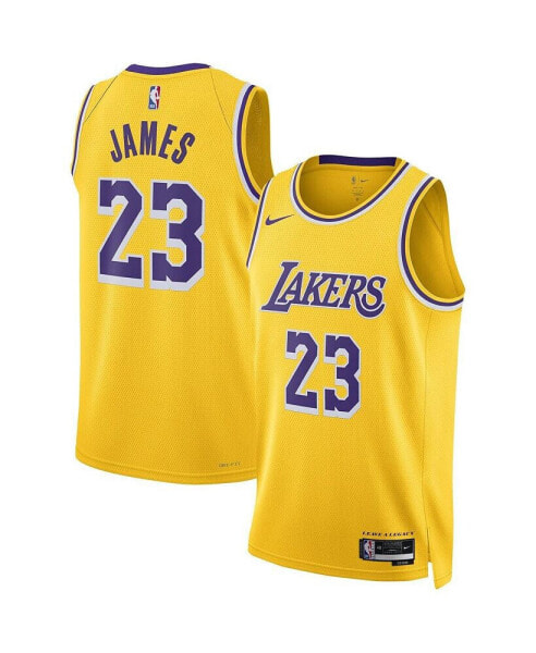 Men's and Women's LeBron James Gold Los Angeles Lakers Swingman Jersey - Icon Edition