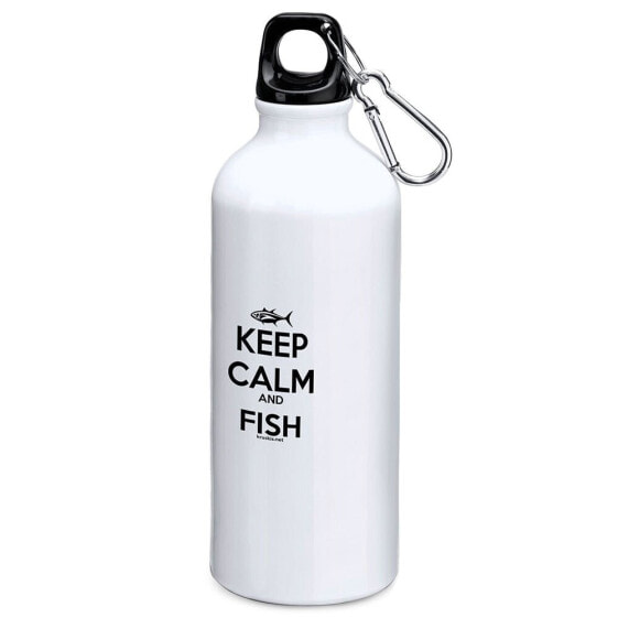 KRUSKIS Keep Calm And Fish 800ml Aluminium Bottle