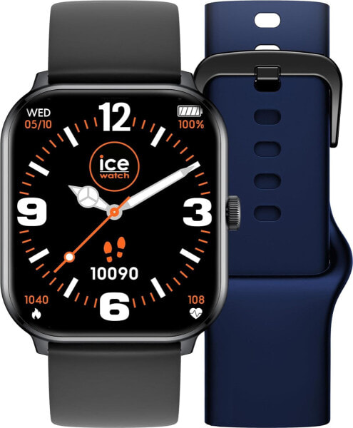 Умные часы ICE-WATCH Smart Watch ICE smart one черный ремешок черный + дополнительный ремешок темно-синий 022253