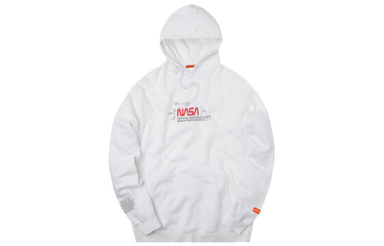 HERON PRESTON x NASA Raglan Facts 联名款 连帽卫衣 男女同款 白色 送礼推荐 / Толстовка HERON PRESTON x NASA Raglan Facts HMBB004F198080180188