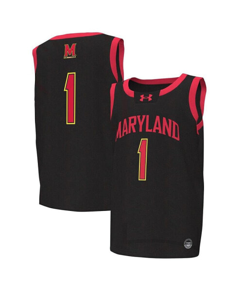 Big Boys #1 Black Maryland Terrapins Replica Basketball Jersey