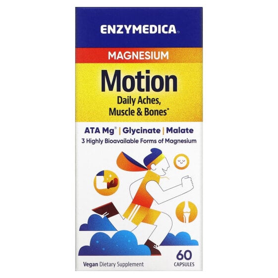Enzymedica, Магний, движение, 60 капсул