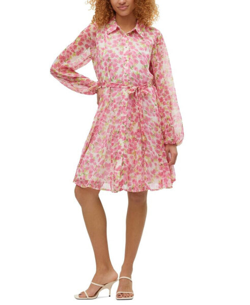 Women's Smilla Floral-Print Belted Shirtdress