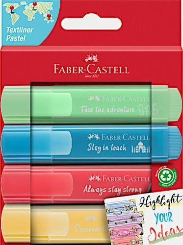 Фломастеры Faber-Castell пастельные 4 цвета 4 колорита
