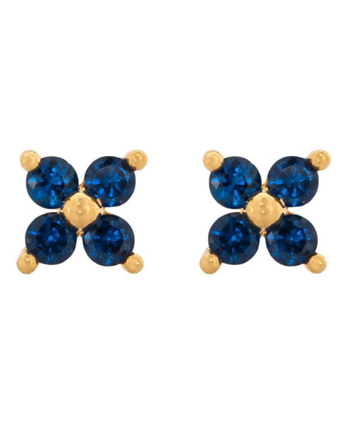 Women's Teeny Tiny Sapphire Cluster Studs