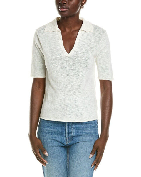 Velvet By Graham & Spencer Torie Linen-Blend Top Women's Xs